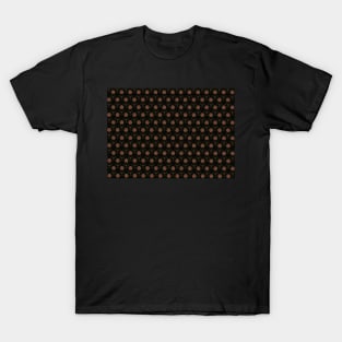 Small Hexagon  Pattern On Black Background T-Shirt